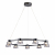 4247-9P, подвесная люстра, D800xH215/1500, LEDx50W, 1080LM, 4000K, included