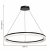 4399-8P, подвесная люстра, D800xH100/1500, LEDx42W, 3675LM, 4000K, IP20, included, изображение 2