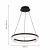4399-4P, подвесная люстра, D400xH100/1500, LEDx21W, 1838LM, 4000K, IP20, included, изображение 2