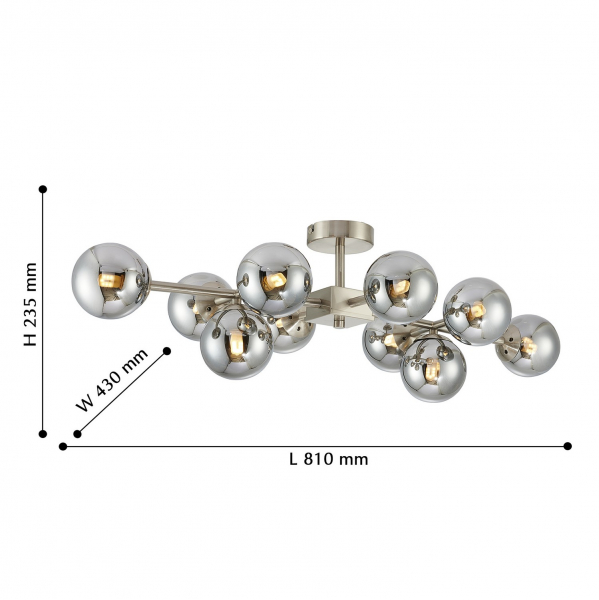 2650-10U, потолочная люстра, L810xW430xH235, 10xG9x28W, excluded, изображение 3