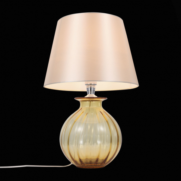 SL968.904.01 Настольная лампа ST-Luce Хром, Янтарный/Бежевый E27 1*60W (из 2-х коробок)