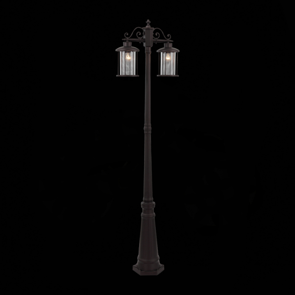 SL080.425.02 Светильник уличный наземный ST-Luce Темный кофе/Прозрачный, Темный кофе E27 2*100W