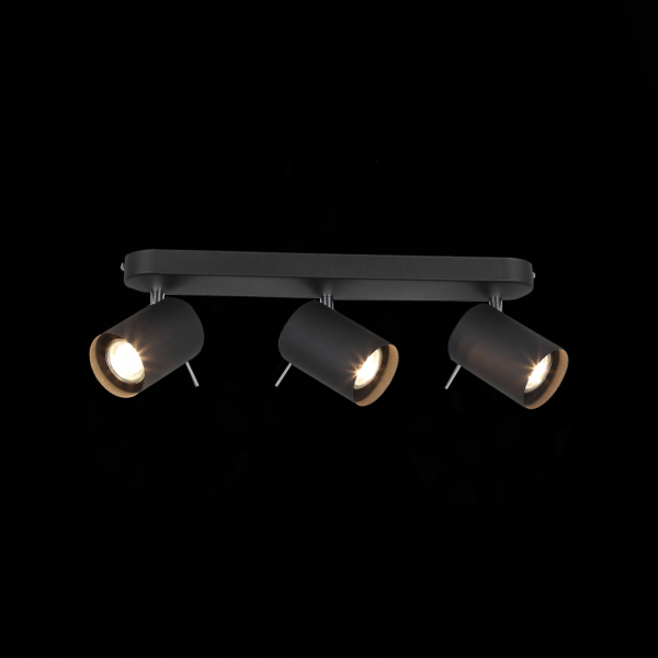 SL597.401.03 Спот ST-Luce Черный, Хром/Черный GU10 LED 3*3W