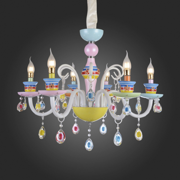 SL673.783.06 Люстра подвесная ST-Luce Разноцветный/Разноцветный E14 6*40W