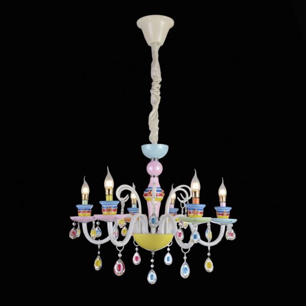 SL673.783.06 Люстра подвесная ST-Luce Разноцветный/Разноцветный E14 6*40W