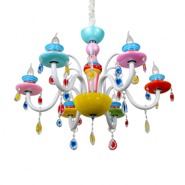 SL673.783.06 Люстра подвесная ST-Luce Разноцветный/Разноцветный E14 6*40W