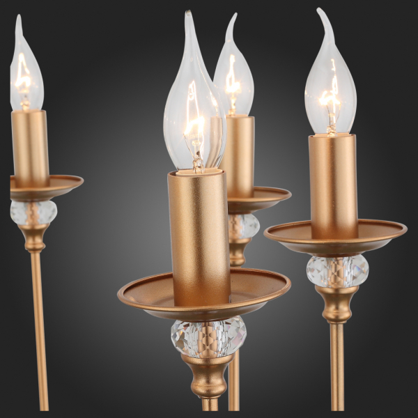 SL186.203.08 Люстра подвесная ST-Luce Латунь, Прозрачный E14 8*40W