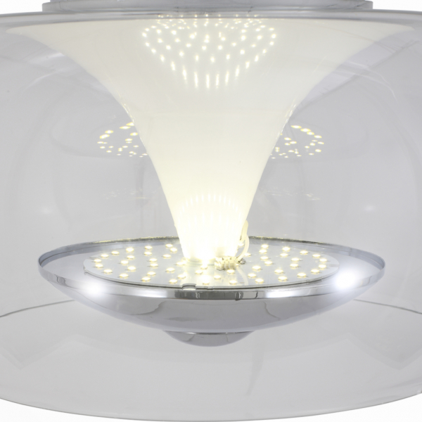 SL477.102.01 Светильник потолочный ST-Luce Хром/Прозрачный, Белый LED 1*15W
