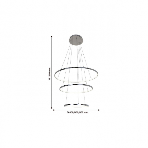 Подвес 2314-18P хром LED 95W 4000K, изображение 3