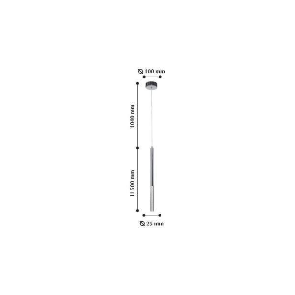 2209-1P, подвес, D100xH500/1540, LEDx2W, 150LM, 4000K, included, изображение 2