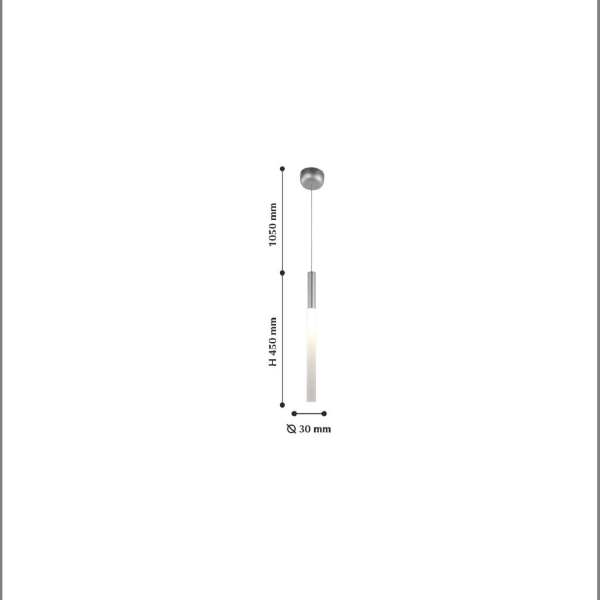 2216-1P, подвес, D30xH450/1500, LEDx3W, 150LM, 4000K, included, изображение 2