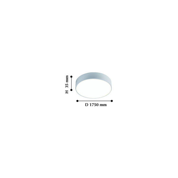 2065-24C, потолочный светильник, D175xH40, LEDx24W, AC:100-240V, IP21, 1920LM, 4000K, included, изображение 2