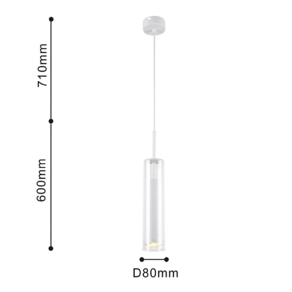 2557-1P, подвес, D80xH600/1310, 1xGU10LEDx5W, excluded, изображение 3