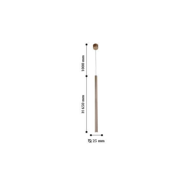 2236-1P, подвес, D25xH650/1650, LEDx5W, 400LM, 4000K, included, изображение 2