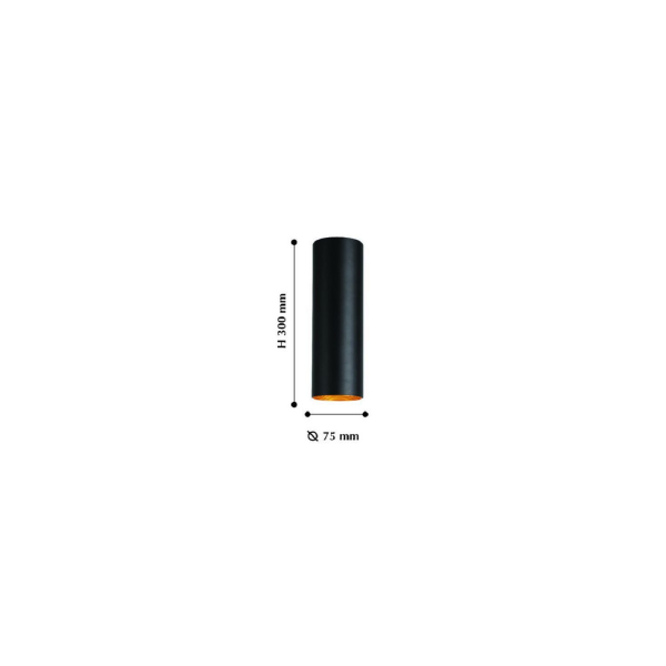 2250-1U, потолочный светильник, D75xH300, 1xLEDx12W, BEAM ANGLE:30°, 560LM, 4000K, included, изображение 2