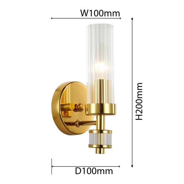 2673-1W, настенный светильник, D100xW100xH200, 1xE14x40W, excluded, dimmer, изображение 3
