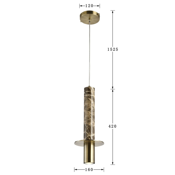 2747-1P, подвес, D160xH420/1945, 1xGU10LEDx5W, 400LM, 3000K, included, изображение 3
