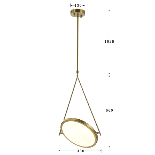 2776-2P, подвесная люстра, D430xH660/1685, LEDx30W, 2400LM, 3000K, included, изображение 3