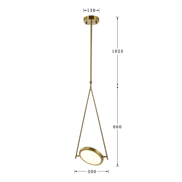 2776-1P, подвесная люстра, D300xH660/1685, LEDx12W, 960LM, 3000K, included, изображение 3