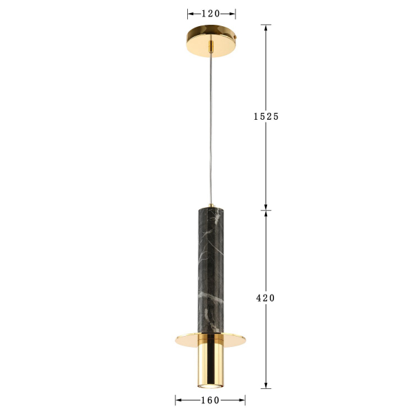 2746-1P, подвес, D160xH420/1945, 1xGU10LEDx5W, 400LM, 3000K, included, изображение 3