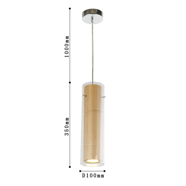 2838-1P, подвес, D100xH350/1350, 1xGU10LEDx5W, excluded, изображение 3