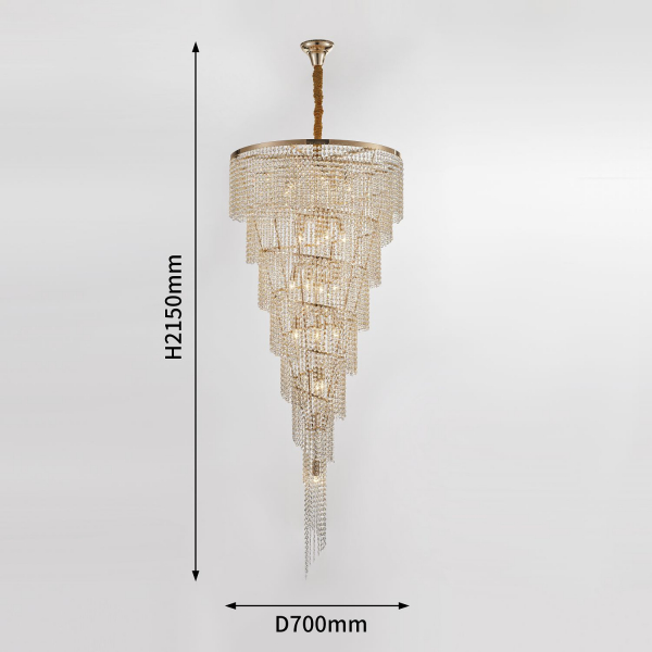 2903-21P, подвесная люстра, D700xH1700/2315, 21xE14x40W, excluded, изображение 3