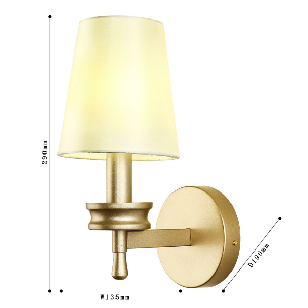 2945-1W, настенный светильник, D190xW135xH290, 1xE14x40W, excluded, изображение 3