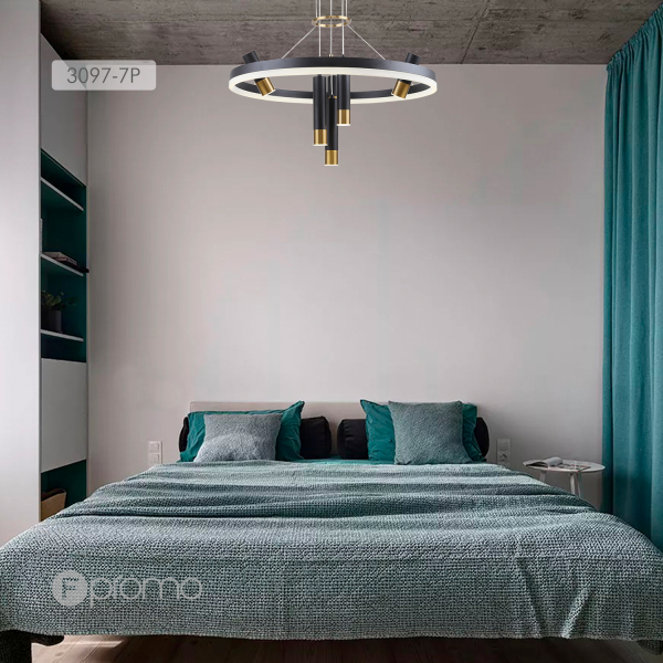 3097-7P, подвесная люстра, D600xH600/1000, LEDx35W + 6xLEDx3W, 3640LM, 4000K, included, изображение 5