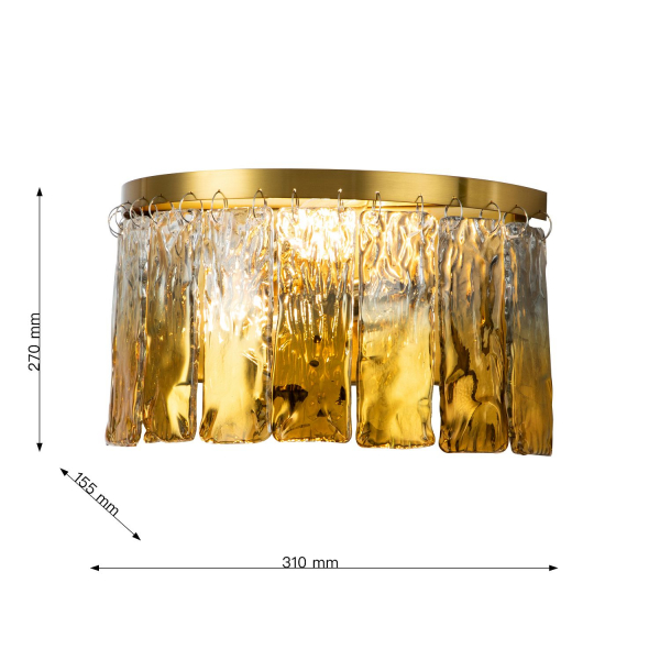 3017-2W, настенный светильник, D155xW310xH270, 2xE14x40W, excluded, изображение 3