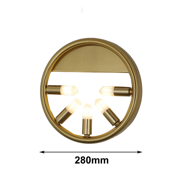 2981-5W, настенный светильник, D90xW280xH280, 5xG9x40W, excluded, изображение 2