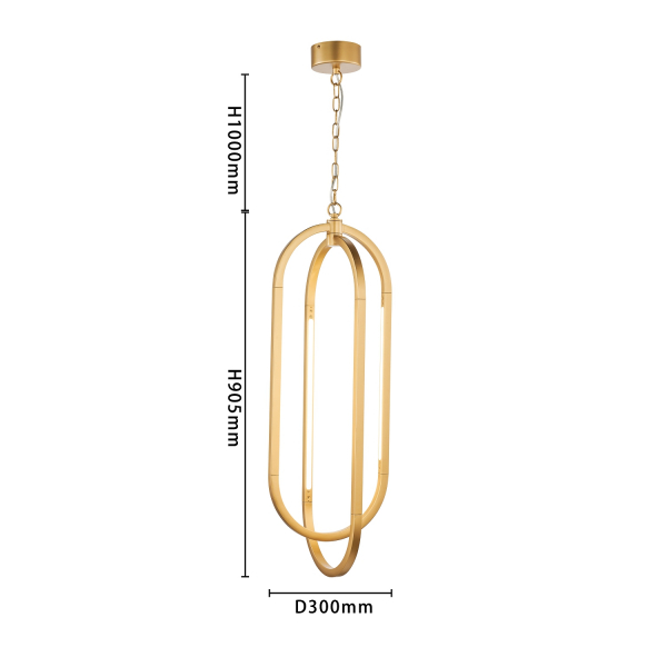 4008-4P, подвес, D300xH1000/2000, 2xLEDx7.2W + 2xLEDx6.5W, 2635LM, 4000K, included, изображение 3