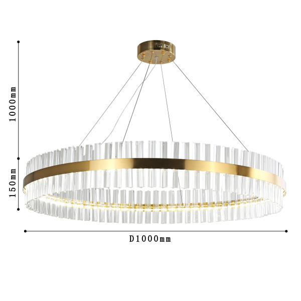 4012-10P, подвесная люстра, D1000xH150/1150, LEDx63W, 5040LM, 4000K, included, изображение 3