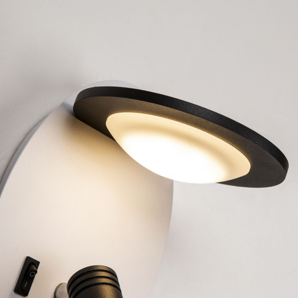 4065-2W, настенный светильник, D150xW130xH200, 1xLEDx3W + 1xLEDx5W, 640LM, 4000K, included, switch, USB, изображение 7