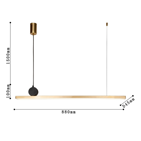4061-1P, подвесная люстра, L880xW45xH100/1600, LEDx35W, 2800LM, 4000K, included, изображение 3