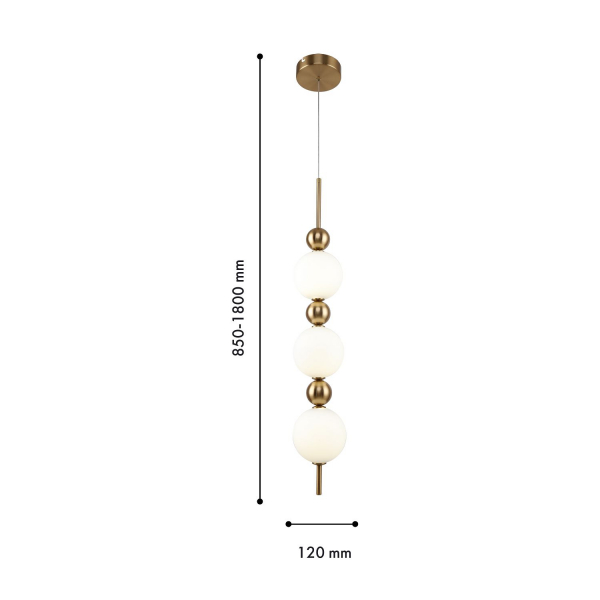 4088-3P, подвес, D120xH850/1800, 3xLEDx6W, 1350LM, 4000K, included, изображение 3