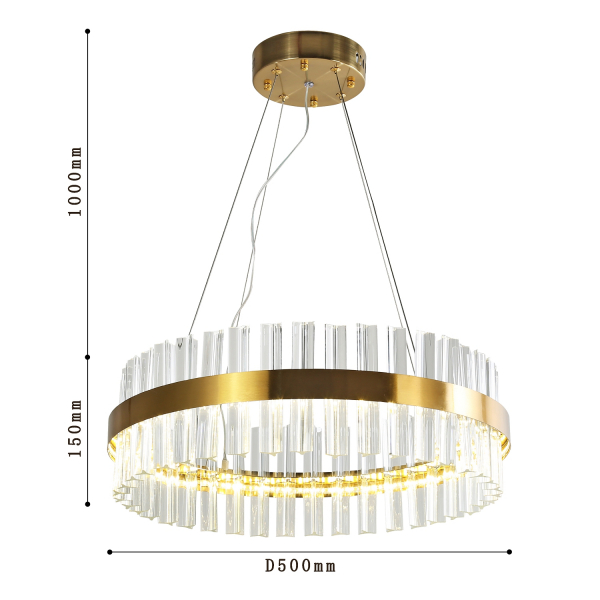 4012-5P, подвесная люстра, D500xH150/1150, LEDx31W, 2480LM, 4000K, included, изображение 3