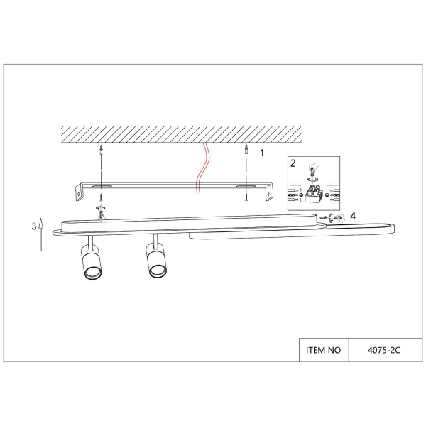 4075-2C, потолочный светильник, L1000xW120xH160, LEDx50W, 2200-4200LM, 3000-6000K, included, remote control, изображение 9