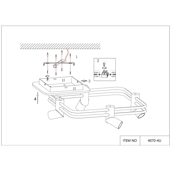 4070-4U, потолочный светильник, L600xW600xH210, LEDx145W, 2800-6000LM, 3000-6000K, included, remote control, изображение 4