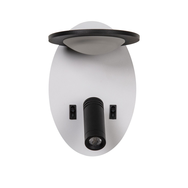 4065-2W, настенный светильник, D150xW130xH200, 1xLEDx3W + 1xLEDx5W, 640LM, 4000K, included, switch, USB, изображение 2