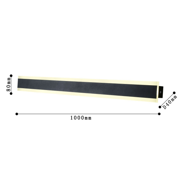 4045-1W, уличный светильник, D50xL1000xW80, LEDx20W, 1600LM, 4000K, IP67, included, изображение 3