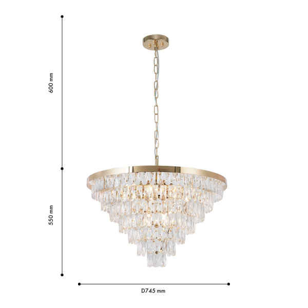 4091-11P, подвесная люстра, D745xH550/1150, 11xE14x60W, excluded, изображение 3