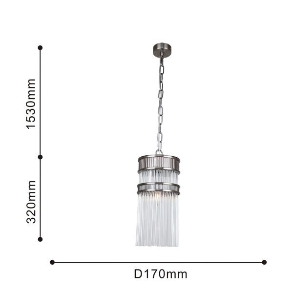 4201-1P, подвес, D170xH490/1850, 1xE14x40W, excluded, изображение 3