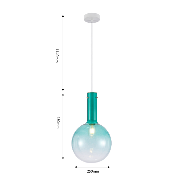 4101-1P, подвес, D250xH470/1630, 1xE27x60W, excluded, изображение 3