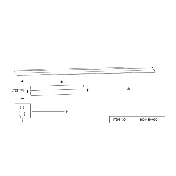 1001-SB-050, сетевой шнур, L500xW36, IP20, изображение 3