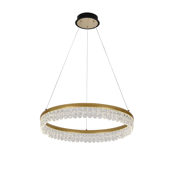 4186-1P, подвесная люстра, D600xH130/1000, LEDx68W, 3570LM, 3000-6000K, included, remote control