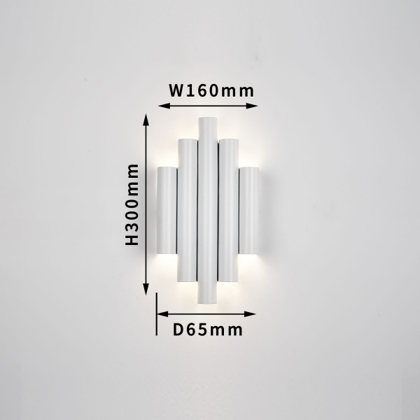 4126-2W, настенный светильник, D65xW160xH300, 2xLEDx9W, 1700LM, 4000K, included, изображение 3