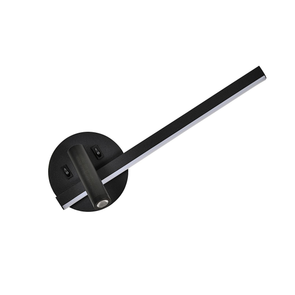 4169-2W, настенный светильник, D120xW360xH130, LEDx7W + 1xLEDx3W, 450LM, 4000K, included, switch, изображение 2