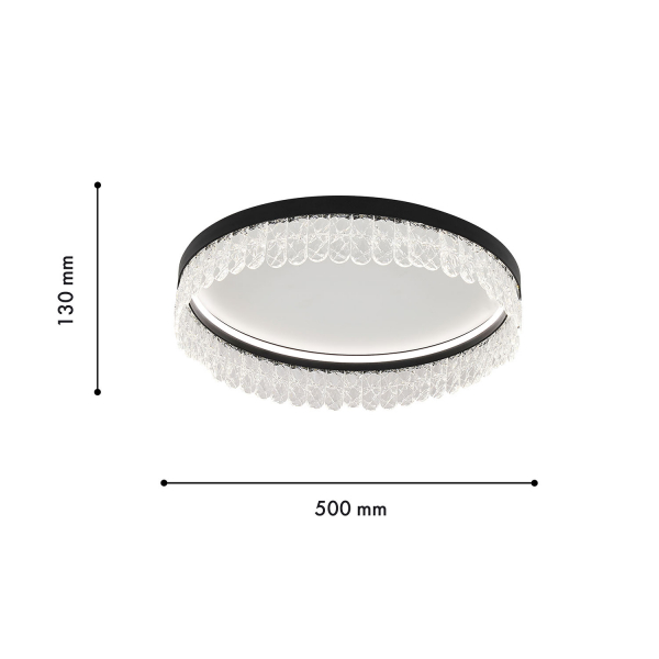 4187-1C, потолочная люстра, D500xH130, LEDx112W, 5040LM, 3000-6000K, included, remote control, изображение 3