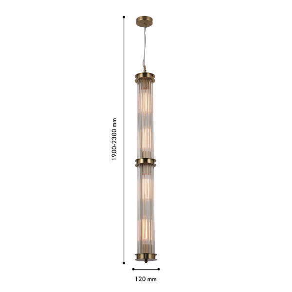 4092-4P, подвесная люстра, L1150xW120xH800/1200, 4xE27x60W, excluded, изображение 6
