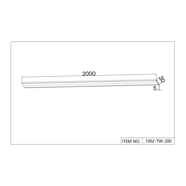 1002-TW-200, шинопровод, L2000xW30xH5, IP20, изображение 2